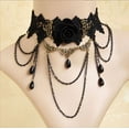 thumbnail image 1 of Black Lace Jewelry Handmade Collarbone Chain, 1 of 4