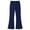 WMH26WGG1282-Blue, variant on HILEELANG Girls Flare Pants with Pockets, Stretch Pull-On School Pants, Black