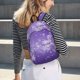 thumbnail image 5 of Balery Snowfall Sky White Purple Mochila Clásica Impresa Básica para Viaje, Mochila Escolar Resistente al Agua, Mochila de Lona con Correas Ajustables-Medium, 5 of 5
