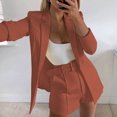 thumbnail image 2 of WXLWZYWL Winter Coats for Women Clearance Sale Women Business Attire Solid Long Sleeve Suit Collar Slimming Cardigan Suit Coat Tops Jacket Orange, 2 of 5