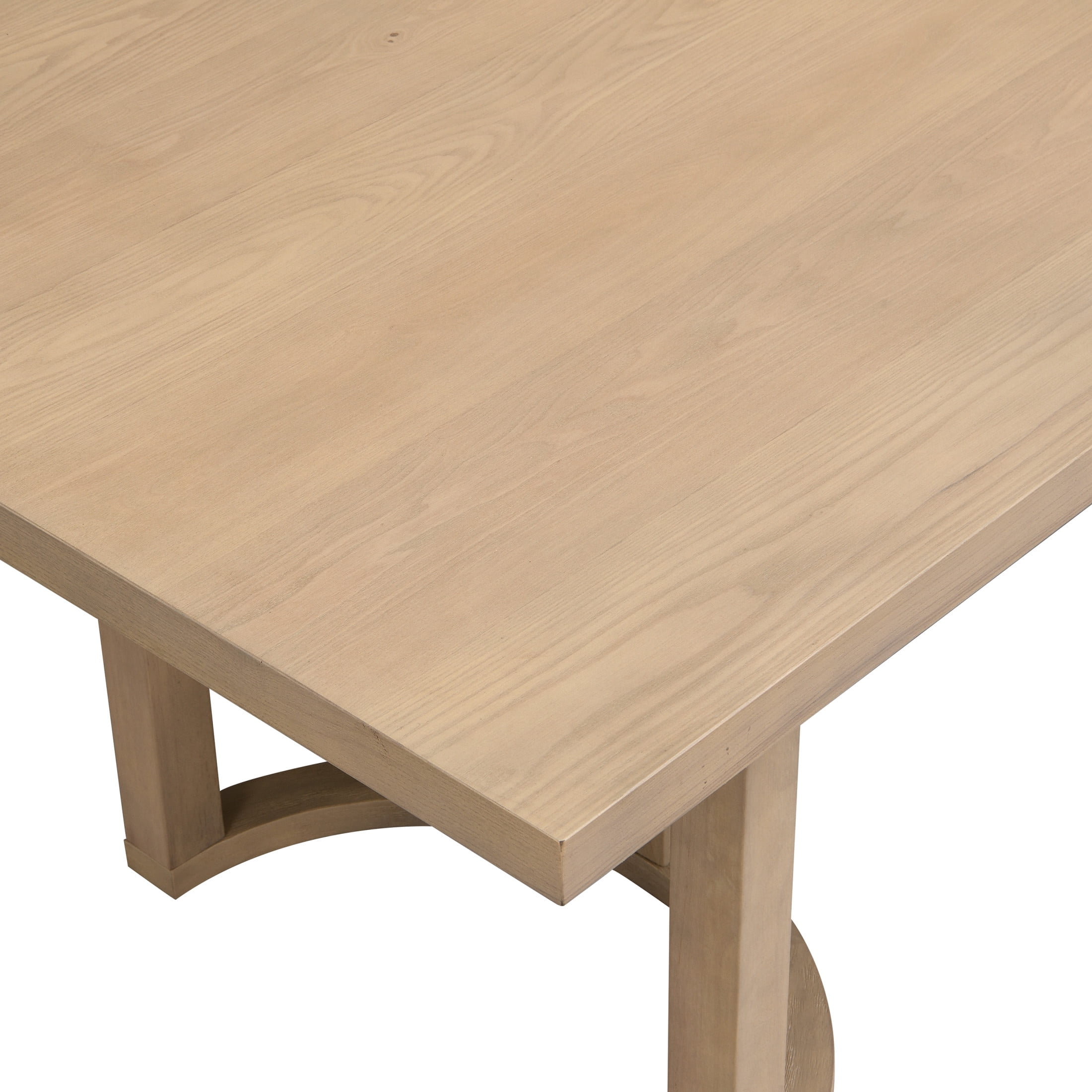 Christopher Knight Home 7-Piece Mid Century 95" Light Ash Dining Table with Beige Upholstered Chairs