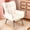 White, variant on LOGYAT Nursery Rocking Chair, Upholstered Glider Rocker, 440 Lb Capacity Safety Anti Tip Design, High Backrest Deep Seat Padded Cotton for Bedroom Living Room,Gray