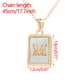 thumbnail image 3 of Collar para mujer, joyería para mujer, collar de acero inoxidable con letras para mujer, oro, titanio 26, collar con colgante inglés., 3 of 4