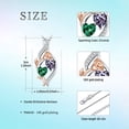 thumbnail image 3 of Taioiat Double Birthstone Necklaces for Women 18K Gold Plated Birthstone Rose Flower Jewelry Anniversary Valentines Day Mother's Day Birthday Gifts for Her Wife Girlfriend Mom, 3 of 7
