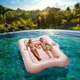 thumbnail image 3 of HeySplash Inflatable Pool Float Lounge, Large Inflatable Pool Floats Boat for Adults with Cup Holder & Detachable Pillow, Tanning Pool Lou, 3 of 7