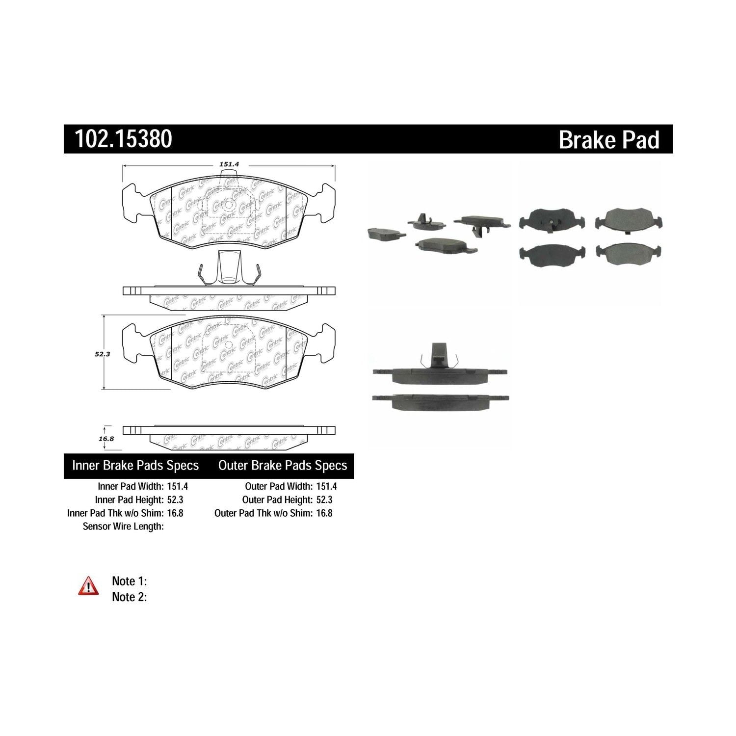 Centric Parts - Metallic Pads