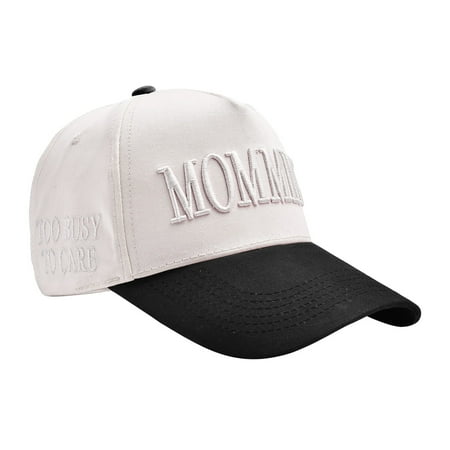 QASIEATN Women s Trucker Hat Retro Two Tone Ponytail Baseball Cap Embroidered Adjustable Hat Great Present for Mom & Women Daily Wear Accessories Visors for Women