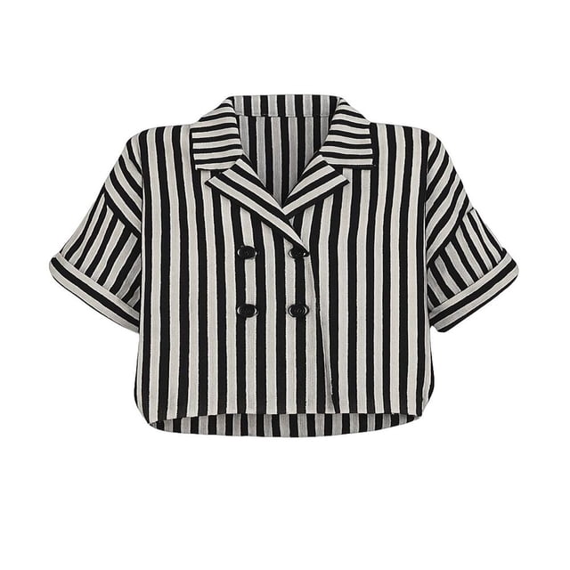 Blusa George para Mujer, Kimona con Roll Up Negro Talla CH