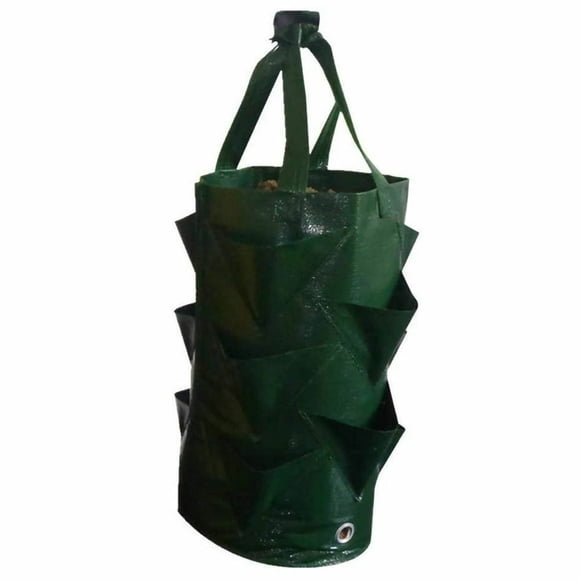 tssuouriy Garden Hanging Planter Grow Bag Plant Pouch Tomato Strawberry Flower Bags green