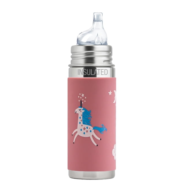 Botella Sippy Pura Kiki, aislante, acero inoxidable, 260 ml, unicornio