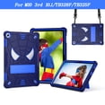 thumbnail image 2 of Allytech Case for Lenovo Tab M10 3rd Gen 10.1 inch 2022, Rugged Case with Hidden Kickstand & Adjustable Shoulder Strap, Thickned Silicon Edges Shockproof Case - Navy+Blue, 2 of 6