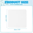thumbnail image 2 of Glasses Cleaning Cloth 7.9" x 7.9" , Microfiber Eyeglasses Cleaner Cloths Soft Suede Wipe Screen, White 12 Pcs, 2 of 7