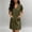 Army Green, variant on Womens Elegant Double Pocket Dress V Neck Mini Fashionable Casual Dress, XL