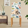 thumbnail image 4 of Yayeee 2 Pack Dining Chair Covers Stretch Parson Chairs Slipcovers Seat Protector, Dinosaur Pattern, 4 of 6