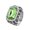 Green, variant on Men Women's Gemstone Stainless Steel Ring Band Vintage Personalized Hip Hop Diamond Ring Band Jewelry Green Size 8
