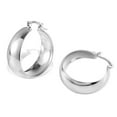 thumbnail image 3 of Lancharmed White Gold Plated Studs Earrings for Womens,Gradient Wide Face Circle Earring New Year Gifts, 3 of 9