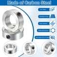 thumbnail image 3 of Uxcell 8Pcs 1-1/4" Bore Shaft Collar, Collar de tornillo para eje 2" OD, 3 of 7