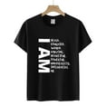 thumbnail image 3 of QHWAUAKFBN Womens T Shirts Graphic I Am Black Educated Letter Print Black History Month Gift Tee Tshirts Top, 3 of 4