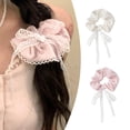 thumbnail image 2 of Sweet Bow Ribbon Hair Tie Women Hair Band Lace Scrunchie, 2 of 8