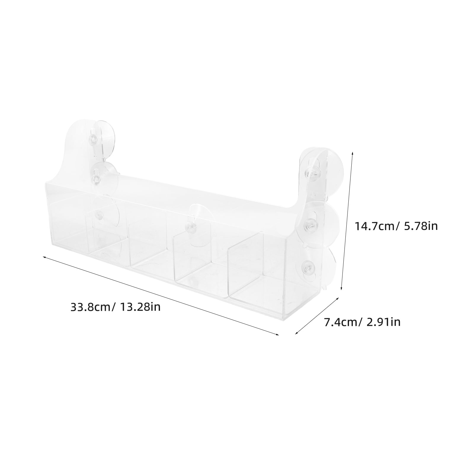 BESTYASH Clear Acrylic Fridge Shelf Organizer with Strong Cups for Kitchen Storage and Refrigerator Organization