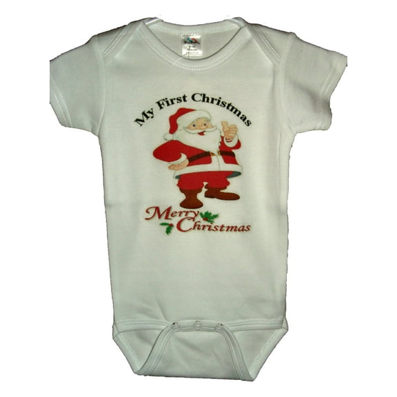 My First Christmas Baby Romper Size 3-6 Months White