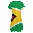 thumbnail image 5 of Guyana Flag Women's Dress Short Sleeve Summer Sundress Summer Women Clothes, 5 of 7