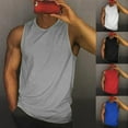 thumbnail image 3 of Mens T shirt Crew Neck Tank Tops Sleeveless Vest Gym Muscle Fitness Undershirt, 3 of 11