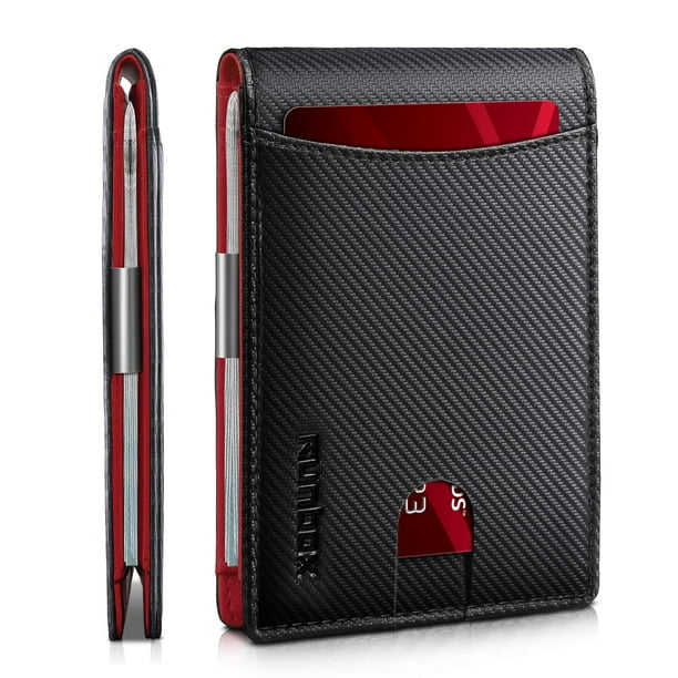 Billetera RUNBOX Money Clip Slim con bloqueo RFID, 11 tarjetas
