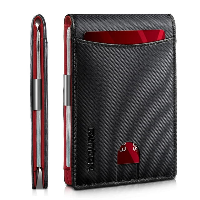 Billetera RUNBOX Money Clip Slim con bloqueo RFID, 11 tarjetas