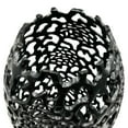 thumbnail image 4 of Bergamo Art 15" Decorative Handmade Aluminum Egg Nest Flower Vase in Black, 4 of 6