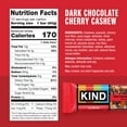 thumbnail image 3 of KIND Gluten Free Dark Chocolate Cherry Cashew Snack Bars, 1.4 oz, 12 Count Box, 3 of 13