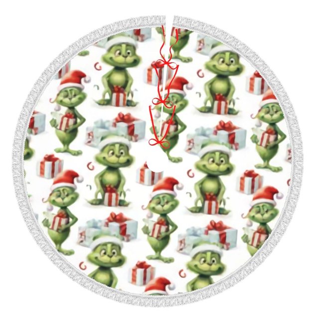 Faldas para árbol de Navidad Grin-Ch de 48 pulgadas, tapete para árbol de Navidad para fiestas de invierno, falda para árbol de Navidad para decoraciones navideñas rústicas