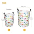 thumbnail image 5 of Balery Happy Easter Rabbit Round Laundry Basket with Handles Waterproof Freestanding Laundry Hamper for Clothes Toys in the Dorm and Family-Medium, 5 of 8