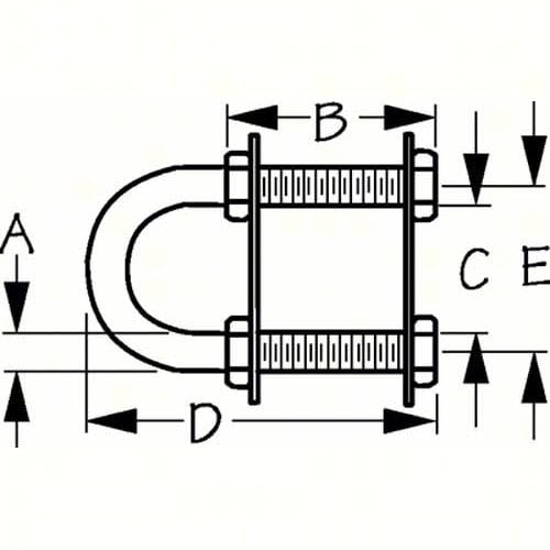 Sea-Dog 080033-1 Twin Shank Bow Eye - 2-1/2" Shaft