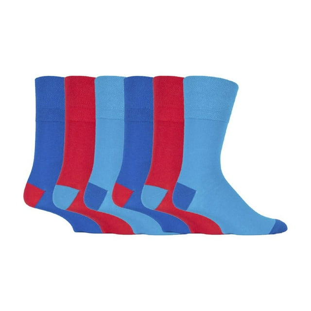 Gentle Grip - 6 Pairs Mens Gentle Grip Non Elastic Socks
