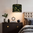 thumbnail image 5 of Chinoiserie Linen Drum Lampshades Yellow Birds Among Green Ferns White Flowers Dark 13"x13"x10" Light Shade for Table Lamps Floor Lamp Shades Lampshade Replacement Assembly Required, 5 of 8