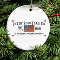 thumbnail image 2 of DistinctInk Hanging Ceramic Christmass Tree Ornament with Gold String - Great Gift / Present - 2 3/4 inch diameter - Betsy Ross Flag Co - Old Glory USA, 2 of 2