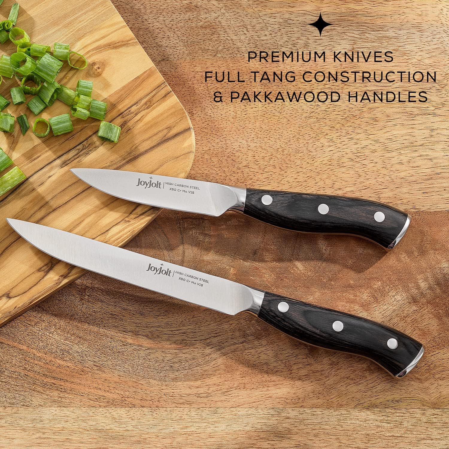 JoyJolt 2-Piece Utility Knife High Carbon Steel Kitchen Knife