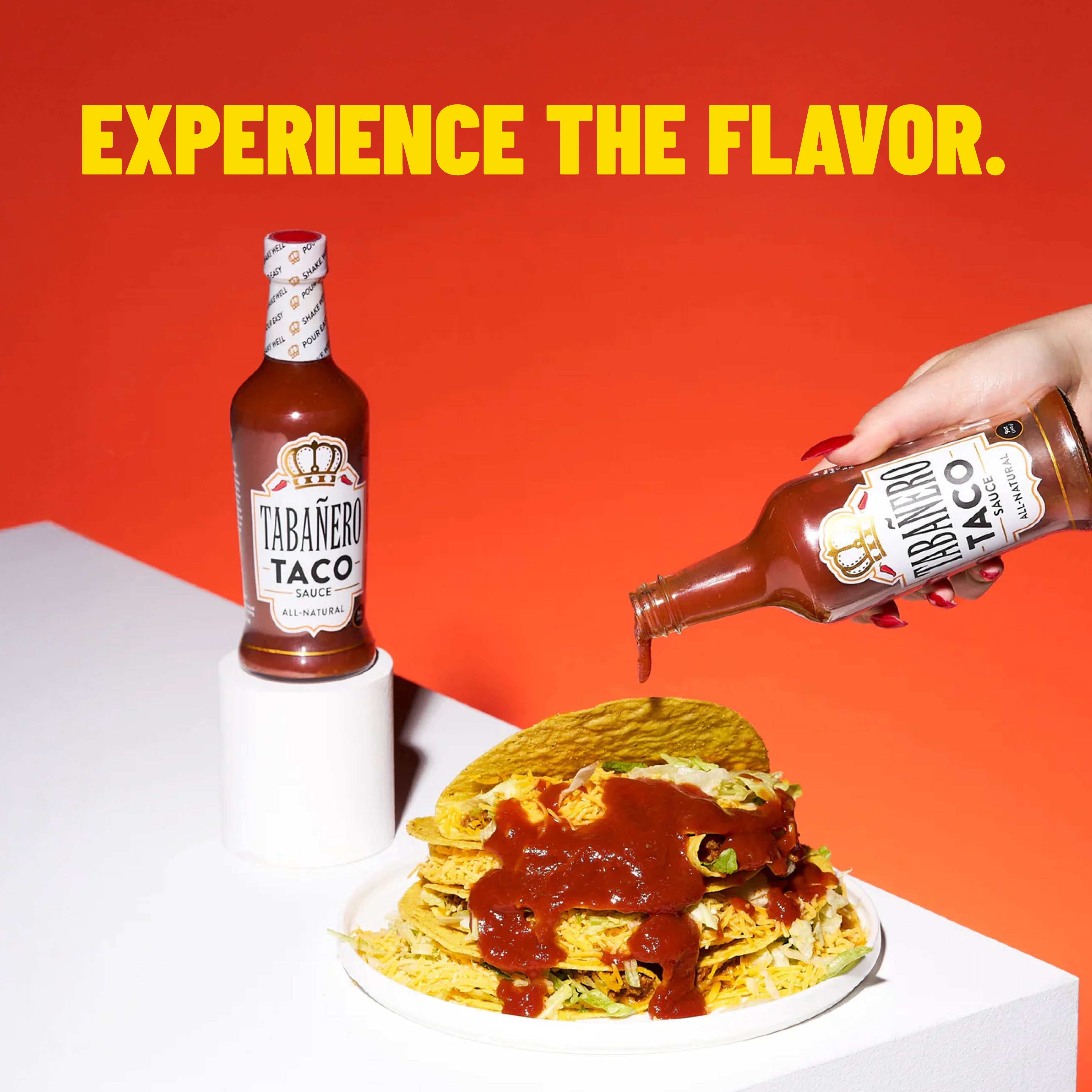 (4 pack) Tabanero Original Taco Sauce - 9 oz Glass Bottle