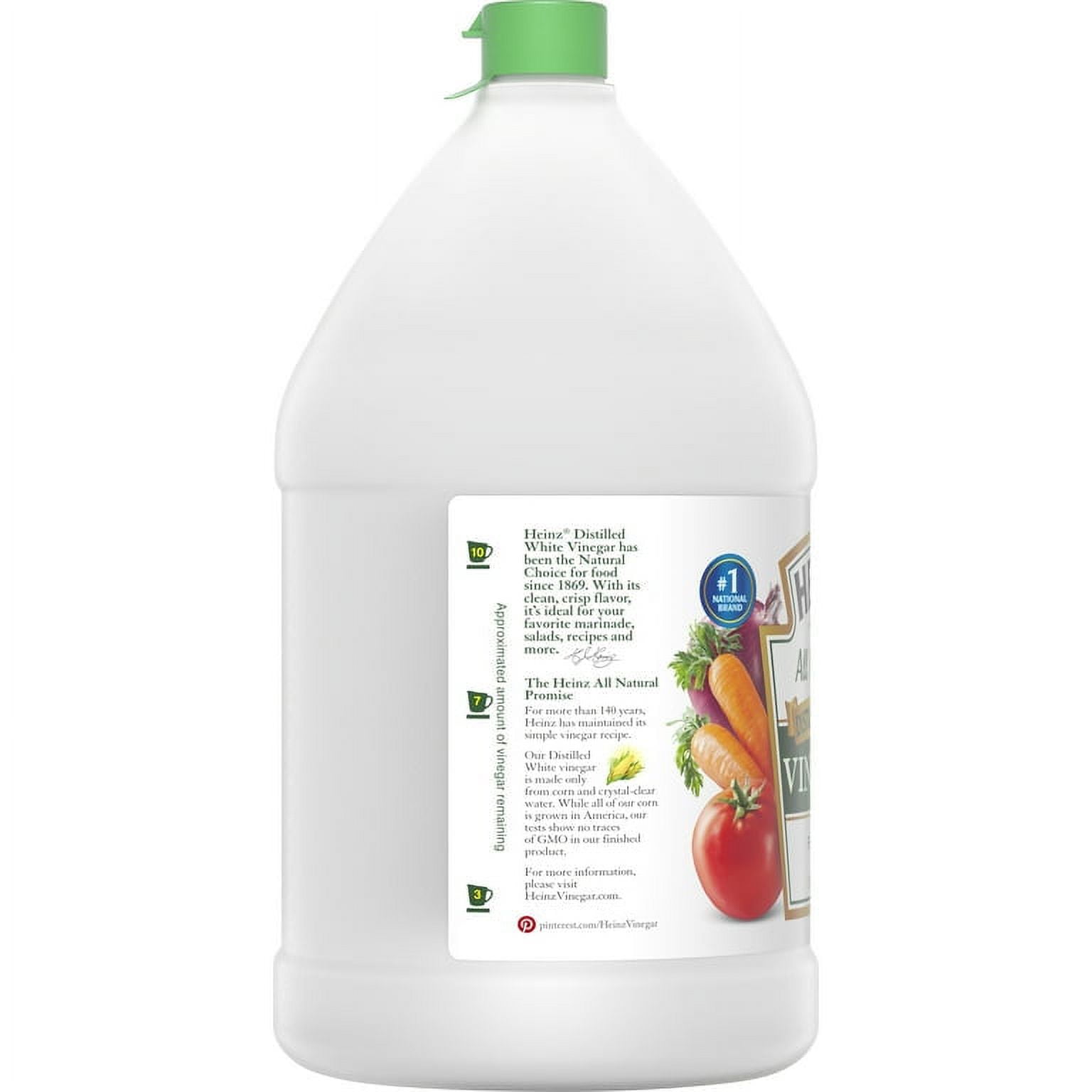 Heinz All Natural Distilled White Vinegar 5% Acidity, Jug 1 gal - Pack of 3