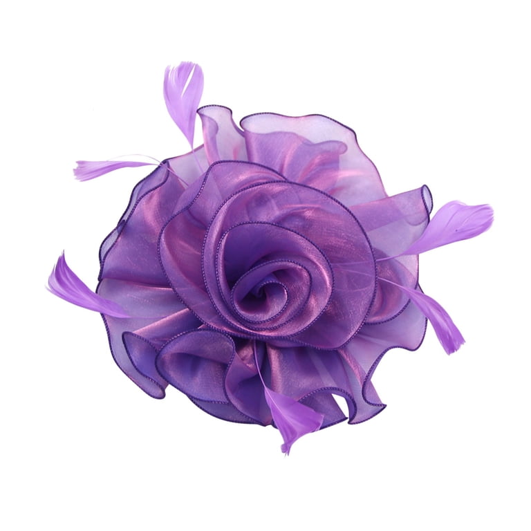 Elegant Purple Floral Hair Veil Purple Wedding Veil, Pastel Wedding Veil, Custom Color  main image 3