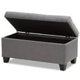 thumbnail image 3 of Baxton Studio Michaela Upholstered Storage Ottoman Bench in Grey, 3 of 11
