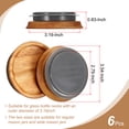 thumbnail image 2 of Uxcell 90mm Wide Mouth Mason Jar Lids Wooden Storage Canning Jar Lids Ball Jars Bamboo Wooden Lids 6Pcs, 2 of 7