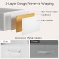 thumbnail image 4 of DIMJ Night Stand Set of 1, End Table Side Table with 2 Fabric Storage Drawer Units Bedside Table for Dorm,Bedroom, Closet(White Nightstand), White, 4 of 11