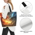thumbnail image 2 of Yiaed Red And Blue Fire Dragon B Print Handbag for Women Tote Purse Shoulder Bag Large Fashion Hobo Purse Handbag Shopping Tote, 2 of 5