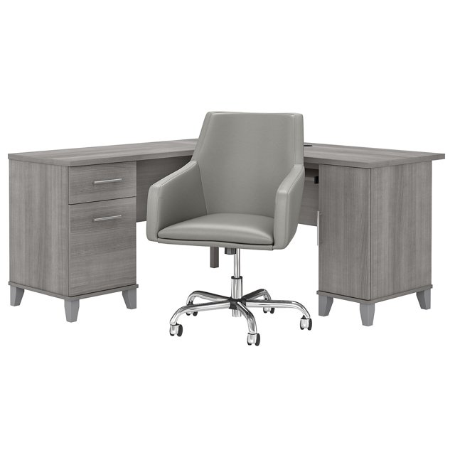 Masala Reversible LShaped Desk and Chair Set, Base Material