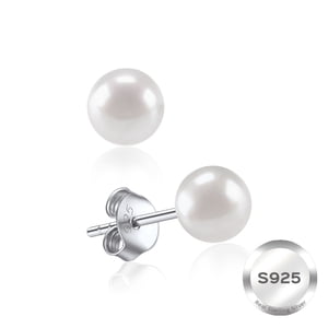 ChicSilver 925 Sterling Silver Freshwater Pearl Stud Earrings