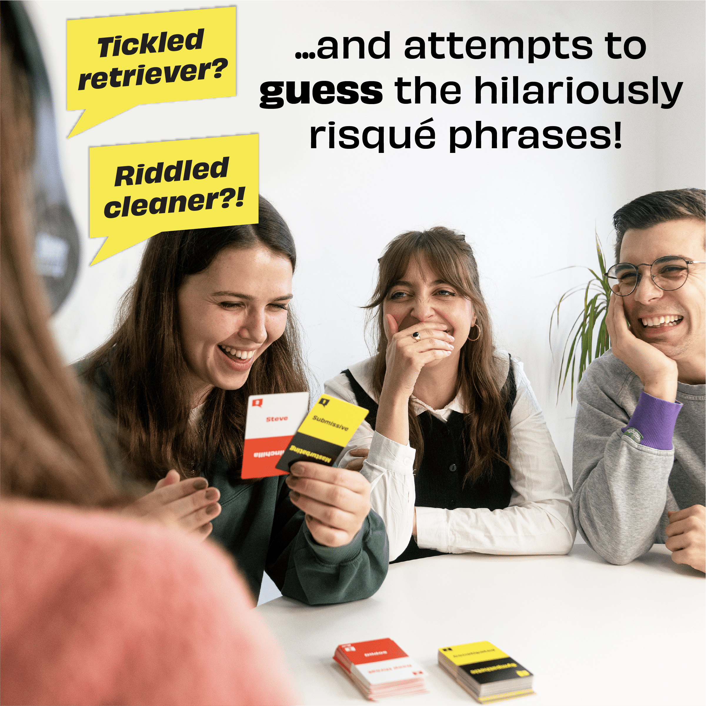 Sorry What -  Uncensored Terrible Lip Reading Adult Card Game - Based On The Headphone Challenge TikTok Trend - 2+ Players 40,000 Funny Word Phrase Combinations - Party Game for Adults