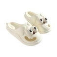 thumbnail image 2 of yotijay Big Eyed Dog Shaped Slippers Summer Casual Hole Shoes for Bathroom Birthday Gift White 38 to 39, 2 of 9