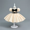 thumbnail image 2 of Mercatoo Baby Flower Girl Dress Kids 𝐑uffles P𝐚rty Wedding Dresses Satin Big Bowknot Dress for Kids Girl Birthday P𝐚rty, 2 of 6
